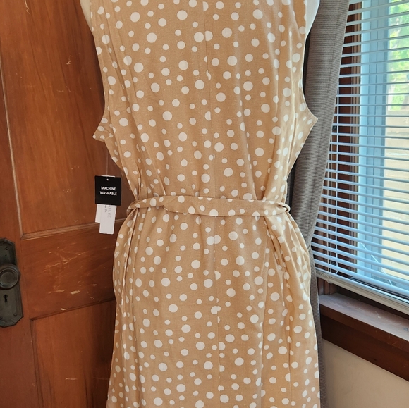 NEW Signature By Robbie Bee Womens Tan Sleeveless Knee‎ Length Dress Plus 1X - Picture 4 of 12